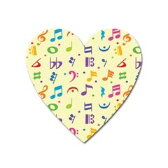 Seamless Pattern Musical Note Doodle Symbol Heart Magnet by Hannah976