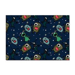 Monster Alien Pattern Seamless Background Sticker A4 (100 Pack) by Hannah976