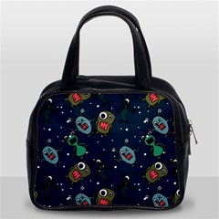 Monster Alien Pattern Seamless Background Classic Handbag (two Sides) by Hannah976