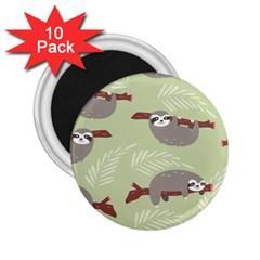 Sloths Pattern Design 2 25  Magnets (10 Pack)  by Hannah976