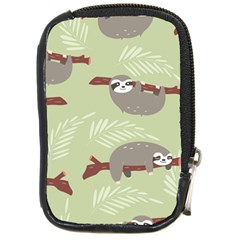 Sloths Pattern Design Compact Camera Leather Case by Hannah976