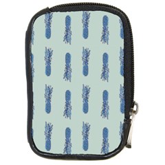 Blue King Pineapple  Compact Camera Leather Case by ConteMonfrey