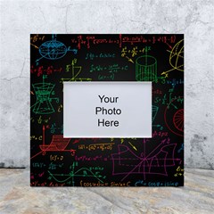 Mathematical Colorful Formulas Drawn By Hand Black Chalkboard White Box Photo Frame 4  X 6  by Ravend