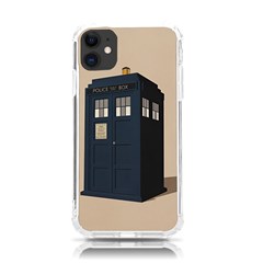 Tardis Doctor Who Minimal Minimalism Iphone 11 Tpu Uv Print Case by Cendanart