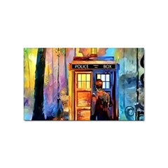 Tardis Doctor Who Paint Painting Sticker (rectangular) by Cendanart