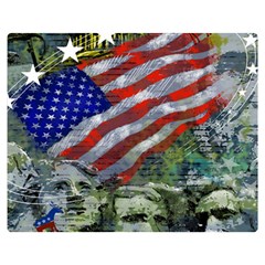 Usa United States Of America Images Independence Day Two Sides Premium Plush Fleece Blanket (medium) by Ket1n9