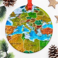 World Map Ornament (round) by Ket1n9