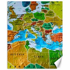 World Map Canvas 16  X 20  by Ket1n9