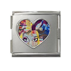 Graffiti Mural Street Art Painting Mega Link Heart Italian Charm (18mm) by Ket1n9