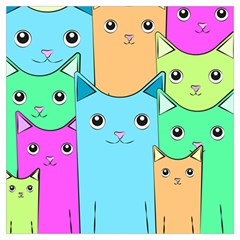 Cat Animals Cartoon Pattern Lightweight Scarf  by Cendanart