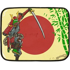 Meme Samurai Artwork Japaneses Fleece Blanket (mini) by Cendanart