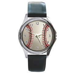 Baseball Round Metal Watch by Ket1n9