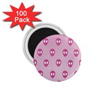 Alien Pattern Pink 1.75  Magnets (100 pack)  Front