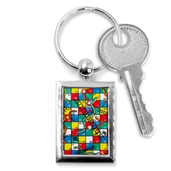 Snakes And Ladders Key Chain (rectangle) by Ket1n9