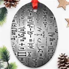 Science Formulas Oval Ornament (two Sides) by Ket1n9