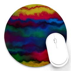 Watercolour Color Background Round Mousepad by Ket1n9