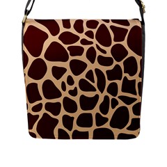 Animal Print Girraf Patterns Flap Closure Messenger Bag (l) by Ket1n9