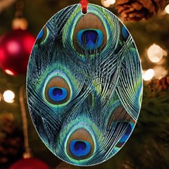 Feathers Art Peacock Sheets Patterns Uv Print Acrylic Ornament Oval by Ket1n9