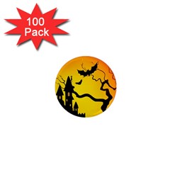 Halloween Night Terrors 1  Mini Magnets (100 Pack)  by Ket1n9