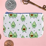 Cute Seamless Pattern With Avocado Lovers Large Coin Purse Front