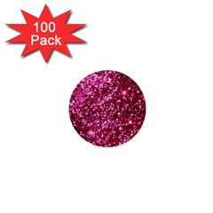 Pink Glitter 1  Mini Magnets (100 Pack)  by Hannah976