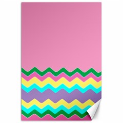 Easter Chevron Pattern Stripes Canvas 20  X 30  by Hannah976