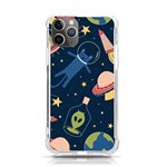 Seamless Pattern With Funny Alien Cat Galaxy iPhone 11 Pro 5.8 Inch TPU UV Print Case Front