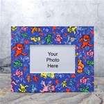 Grateful Dead Bears Pattern White Tabletop Photo Frame 4 x6  Front