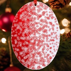 Christmas New Year Snowflake Deer Uv Print Acrylic Ornament Oval by Ndabl3x