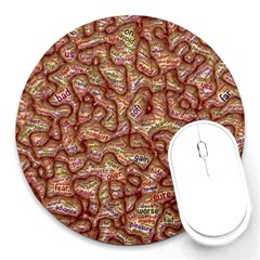 Mind Brain Thought Mental Round Mousepad by Paksenen