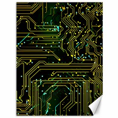 Circuits Circuit Board Yelow Canvas 36  X 48  by Ndabl3x