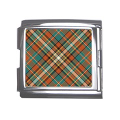 Tartan Scotland Seamless Plaid Pattern Vector Retro Background Fabric Vintage Check Color Square Geo Mega Link Italian Charm (18mm) by Ket1n9