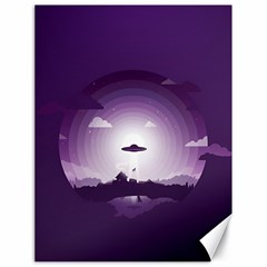 Ufo Illustration Style Minimalism Silhouette Canvas 18  X 24  by Cendanart