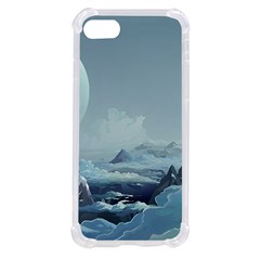 Mountain Covered Snow Mountains Clouds Fantasy Art Iphone Se by Cendanart