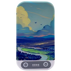 Mountains And Trees Illustration Painting Clouds Sky Landscape Sterilizers by Cendanart