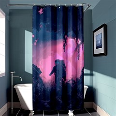 Beeple Astronaut Spacesuit 3d Digital Art Artwork Jungle Shower Curtain 36  X 72  (stall)  by Cendanart