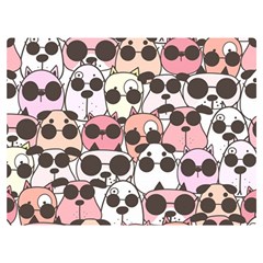 Cute Dog Seamless Pattern Background Two Sides Premium Plush Fleece Blanket (extra Small) by Grandong