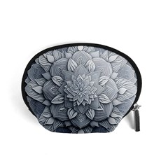 Flower Ornament Graphic Ornate Accessory Pouch (small) by Bedest