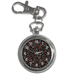 Doodles School Background Art Pattern Key Chain Watches by Bedest