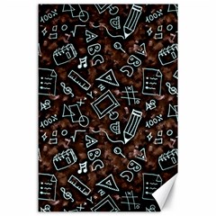 Doodles School Background Art Pattern Canvas 24  X 36  by Bedest