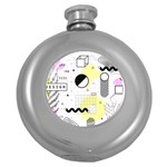 Graphic Design Geometric Background Round Hip Flask (5 oz) Front