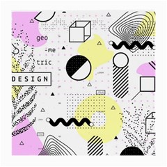 Graphic Design Geometric Background Medium Glasses Cloth (2 Sides) by Bedest