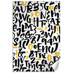 Letters Pattern Canvas 24  X 36  by Bedest