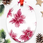 Hawaiian Flowers Ornament (Oval) Front