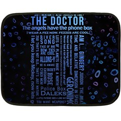 Doctor Who Tardis Fleece Blanket (mini) by Cendanart