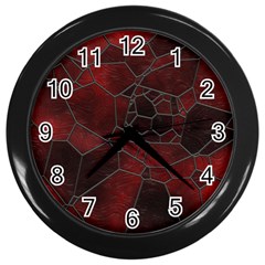 Mosaic Glass Glass Mosaic Colorful Wall Clock (black) by Cendanart