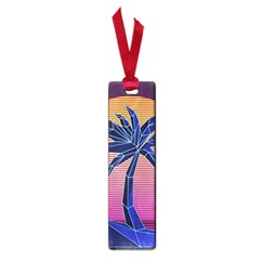 Abstract 3d Art Holiday Island Palm Tree Pink Purple Summer Sunset Water Small Book Marks by Cemarart