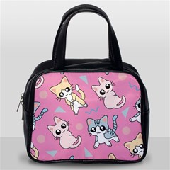 Cute Animal Little Cat Seamless Pattern Classic Handbag (one Side) by Grandong