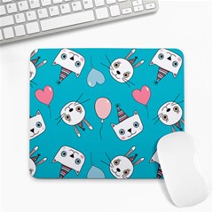 Cat Bunny Large Mousepad by Grandong