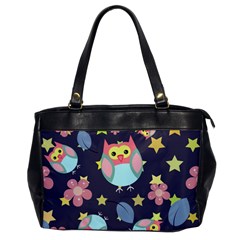 Owl Stars Pattern Background Oversize Office Handbag by Grandong